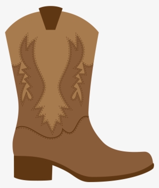 Cowgirl Birthday, Cowgirl Party, Cowboy Theme, Western - Brown Cowboy Boot Clipart