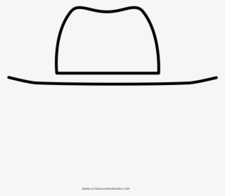 Sombrero De Vaquero Página Para Colorear - Line Art