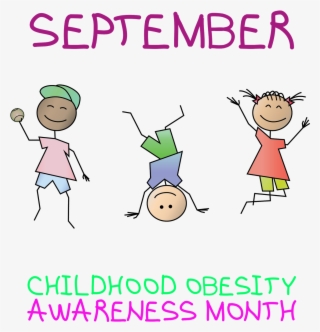 September Is Childhood Obesity Awareness Month - Cartoon