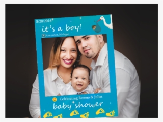 Baby Shower Frame Prop Baby Boy Customize Poster Frame - Booth Selfie Photo Frames