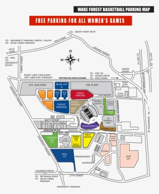 Women's Baksetball Parking Map - Floor Plan