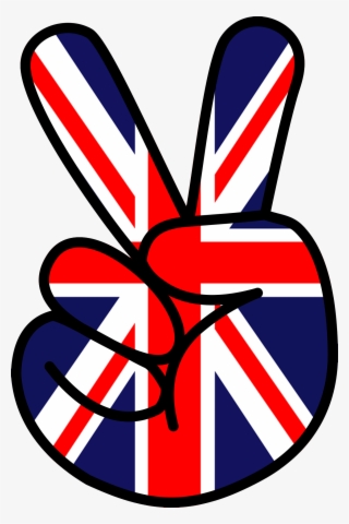 Peace Victory Union Jack Sign - British Stickers