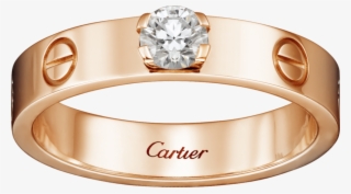 Cartier Love Solitaire Ring - Cartier Wedding Band Rose Gold