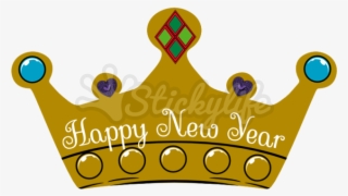 Happy New Year Decal - Happy New Year Crown Transparent
