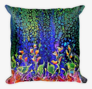 Abstract Flower Garden Premium Pillow - Painting