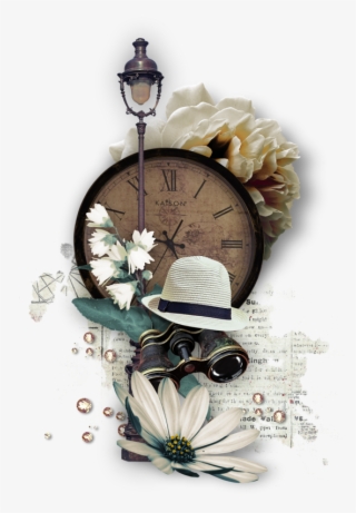 And Clock Light Hats Lights Street Hat Clipart - Vintage Street Clock Clipart Png