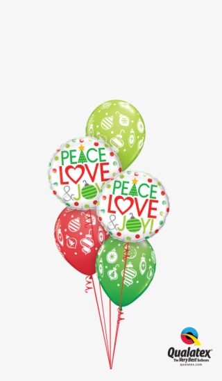 Peace, Love, & Christmas Joy Bouquet - Balloon