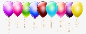 Transparent Balloons Clipart 3 Birthday - Balloons Clip Art