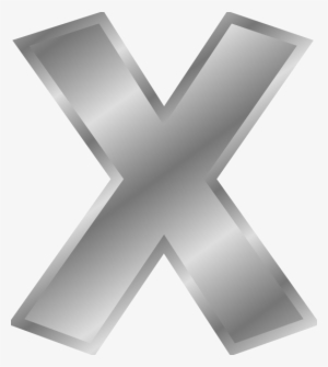 Small - Silver Letter X