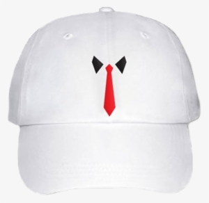 Caps White Red Tie - Baseball Cap