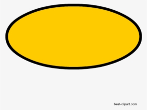 Yellow Oval Free Clip Art Image - Oval Shape Clipart