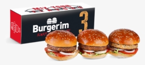 3 Gourmet Burgers 3burgers - Burgerim Trio