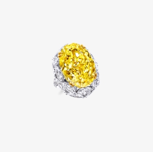 A Graff Yellow And White Diamond Ring Featuring A Fancy - Diamond