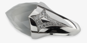 Pendant By Lohri In White Gold With Briolette-cut Moonstone - Pendeloque