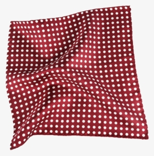 Red With White Polka Dot Silk Pocket Square - Handbag
