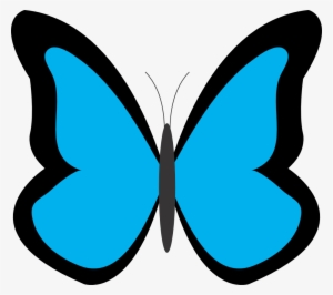 Butterfly Clipart Simple - Clip Art Blue Butterfly