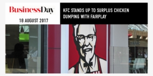 Kfc Stands Up To Surplus Chicken Dumping With Fairplay - Hindu Business Line