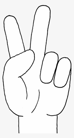 Peace - White Peace Hand Sign Png