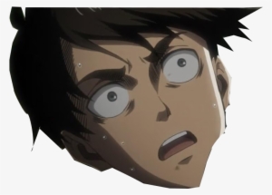 Eren Drawing Scary - Scared Face Transparent Background