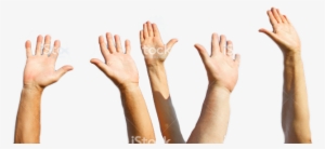 5 Hands Reaching Up To Wave From Below The Photo's - Photograph
