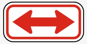 Red Double Arrow Sign - Red Arrow Sign