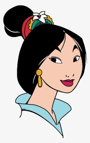 Mulan's Face All Made Up - Clipart Of Disney Princess Mulan Face