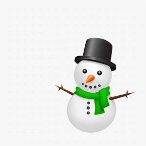 On Snow Background - Clip Art