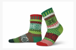 Solmate Socks Winter Series Mistletoe Is A Bright Fun - Thick Socks Transparent Background