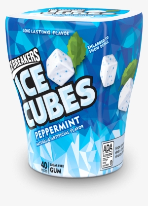 Ice Breakers Ice Cubes Peppermint Gum - Ice Breakers Ice Cubes Cool Wintergreen Gum, 40 Cubes
