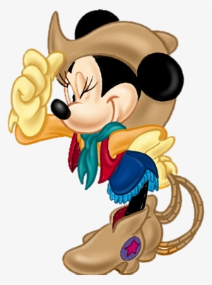 Mickey And Friends - Clipart Minnie Mouse Cowgirl
