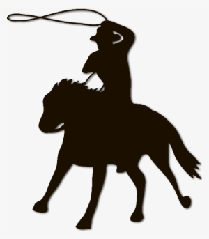 Howdy Folks - Cowboy Lassoing Silhouette Png