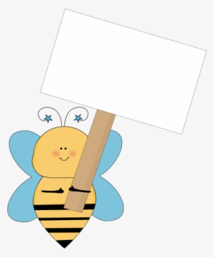 Bee With Blank Sign