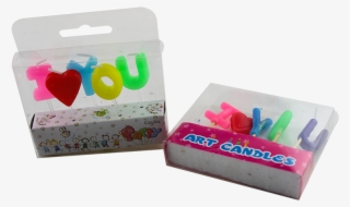 Wholesale Special I Love You Shape Letter Candle Design - Strawberry