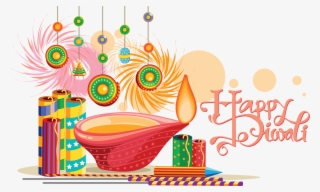 Happy Diwali Background With Festival Crackers Vector - Diwali Holiday Email Template