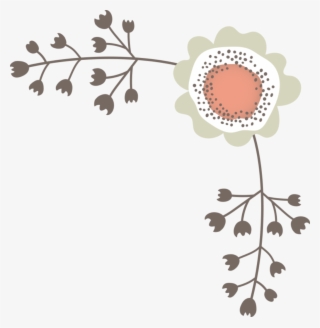 White Flower Flattened Vector