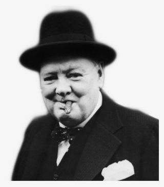 Churchill Smoking A Cigar