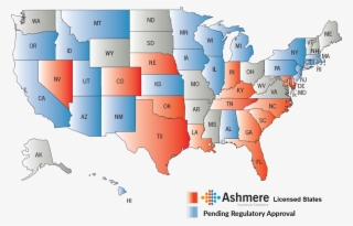 Ashmere Licensed States - Map