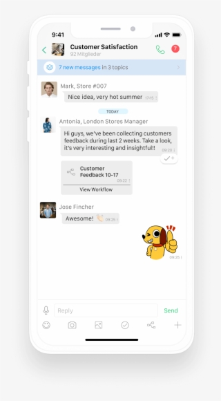 Create Dedicated Chats For Your Entire Team/company - Mobile Phone