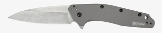 Kershaw Dividend, Gray Pocket Knives, Blade, Gray, - Kershaw Link Blackwash Tanto