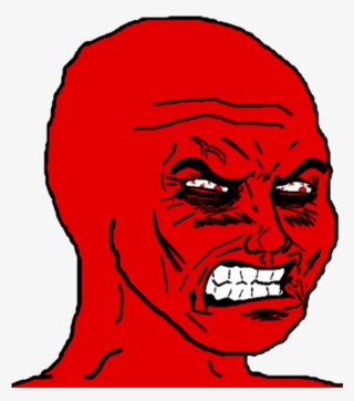 Sticker De Krankin Sur Other Wojak Rage Rekt Rouge - Rage Face