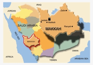 Location Of Makkah On Saudi Arabia Map - Makkah Saudi Arabia Map