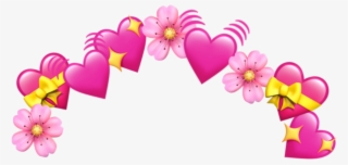 Crown Emoji Tumblr Heart Hearts Pink Png Pink Smiley - Heart