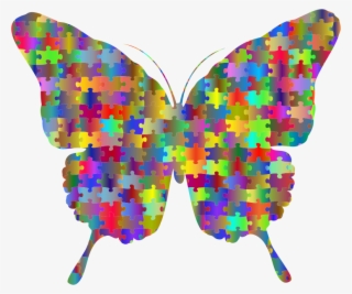 Butterfly Jigsaw Puzzle Polyprismatic No Strokes - Papilio