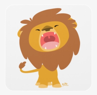 Cheerful Madness Roaring Merch Collection By Coasters - Cute Cartoon Lion Roar