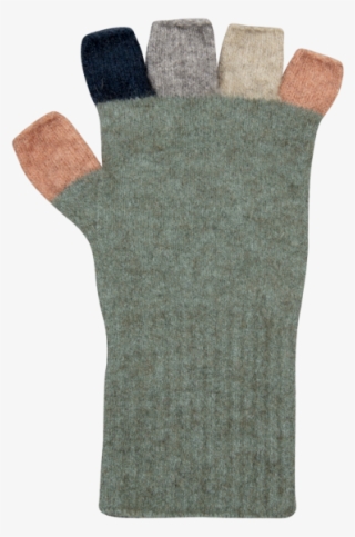 Possum Merino Multicolour Fingerless Gloves - Woolen