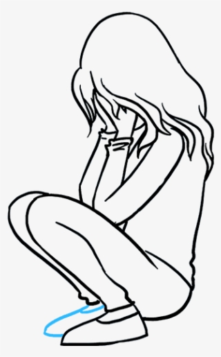 How To Draw Sad Girl Crying - Draw A Girl Crying Step