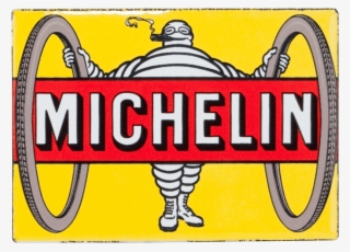 Michelin Pneu Velo - Plaque Emaillee Bombee Michelin