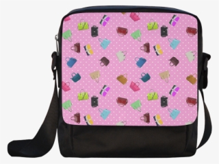 Little Purses And Pink Polka Dots Crossbody Nylon Bags - Bag