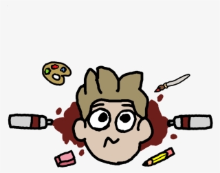 Red Paint Spill Desgin - Cartoon