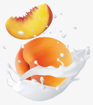 Fruit Water Splash Clipart Egg - Peach